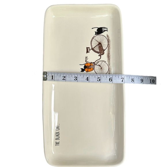 Rae Dunn THE BLACK CAT Halloween Platter Tray Cats On Bicycle NWT 2017 OG - Picture 16 of 17